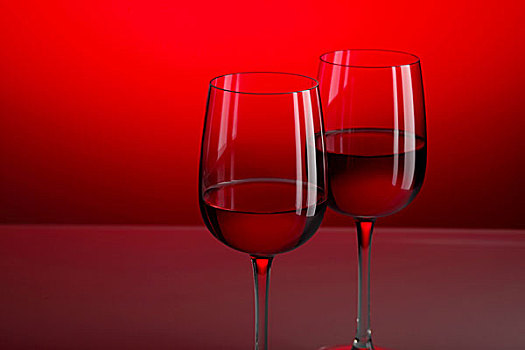 玻璃杯,葡萄酒,彩色背景