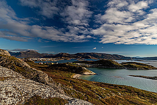 风景,岛屿,秋天,北极,挪威