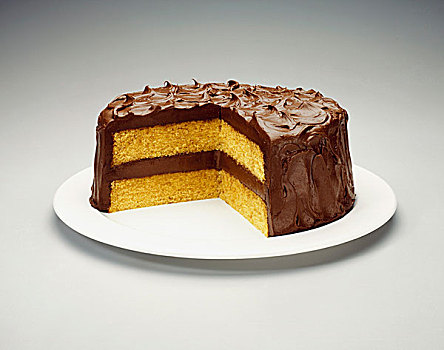 黄色,分层蛋糕,巧克力皮