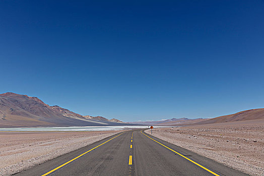 道路,高原,佩特罗,阿塔卡马沙漠,安托法加斯塔大区,智利,南美