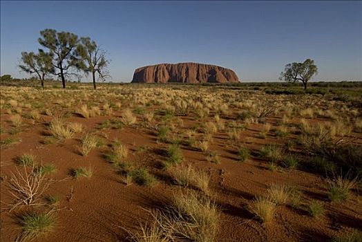 艾尔斯巨石,乌卢鲁巨石,魔幻,石头,土著,北部地区,澳大利亚