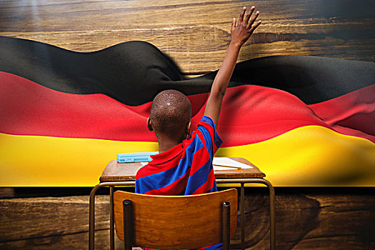 合成效果,图像,学生,回答,德国国旗,摆动