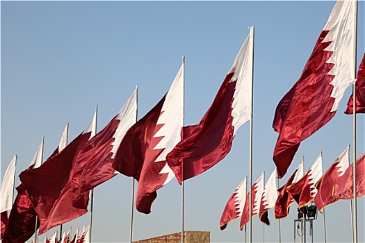 旗帜,卡塔尔,中东
