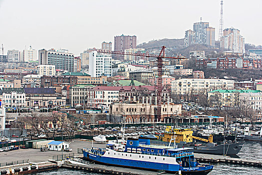 城市风光,港口,符拉迪沃斯托克,俄罗斯