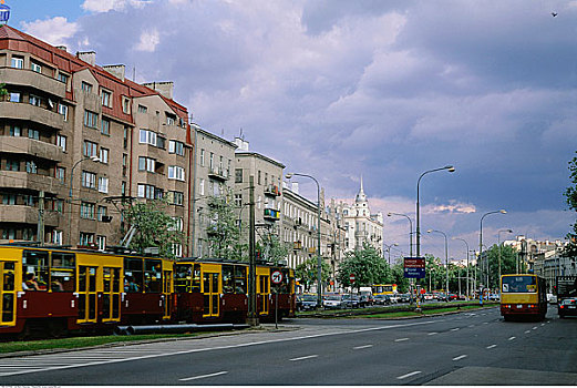 街景,华沙,波兰