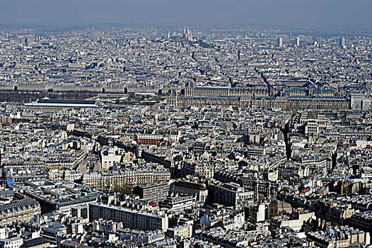 城市,北方,银行,赛纳河,皇宫,卢浮宫,蒙马特尔,巴黎,法国,欧洲