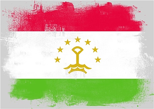 旗帜,塔吉克斯坦,涂绘,画刷