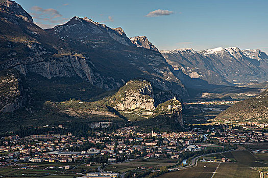 悬崖,遗址,城堡,高处,山谷,特兰提诺阿尔托阿迪杰,意大利,欧洲