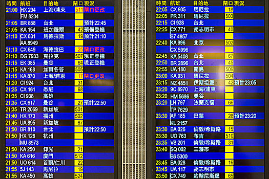 航空公司,信息板,香港国际机场,新界,香港,中国,亚洲