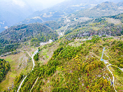 航拍湖北恩施大峡谷七星寨景区