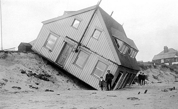损坏,洪水,住房,堤,20世纪20年代,美国,北美