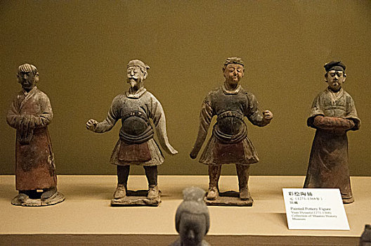 西安博物馆文物藏品彩绘陶俑