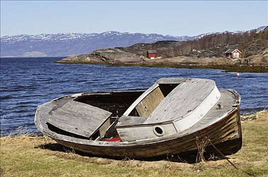 船,岸边,阿尔泰,挪威