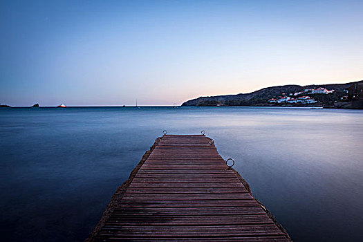 码头,黄昏,港口,加泰罗尼亚,西班牙