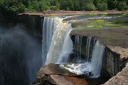 瀑布,国家公园,圭亚那,南美