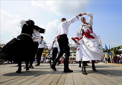 跳舞,五月花柱,传统服装,上巴伐利亚,巴伐利亚,德国,欧洲
