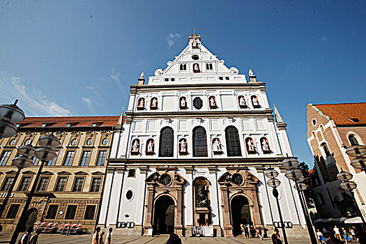 德国,巴伐利亚,慕尼黑,市政厅,玛利亚广场,教堂