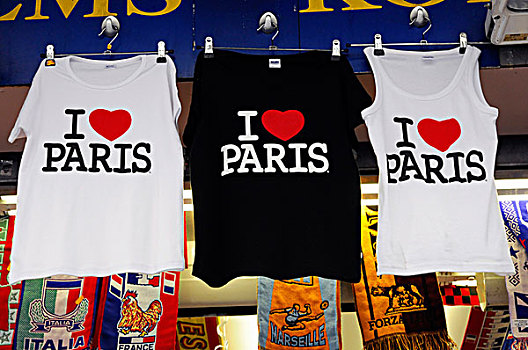 t恤,喜爱,巴黎,纪念品,法国,欧洲