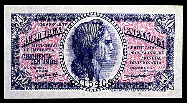 钞票,西班牙,共和国