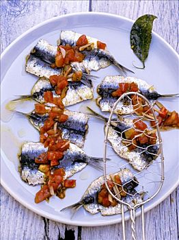 沙丁鱼,西红柿,法国