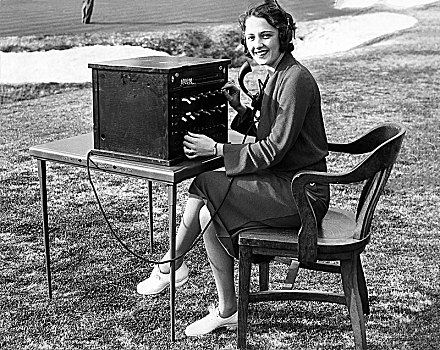 女人,无线电,20世纪30年代,德国,欧洲