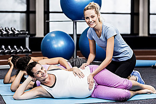 健身,训练,帮助,孕妇,休闲,中心