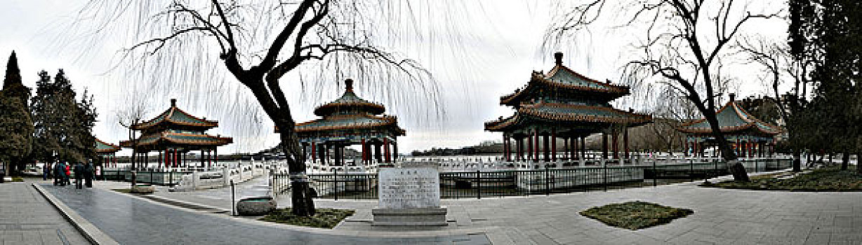 北京,北海公园,五龙亭