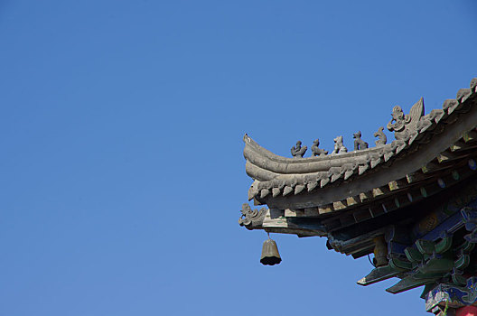 西安香积寺古建筑的屋檐