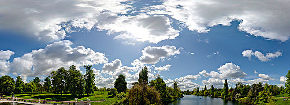 英国伦敦海德公园的湖泊