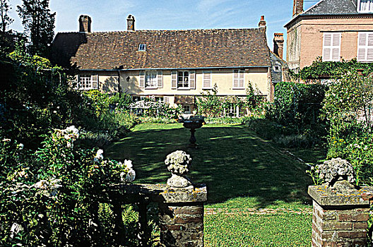 法国,花园,房子
