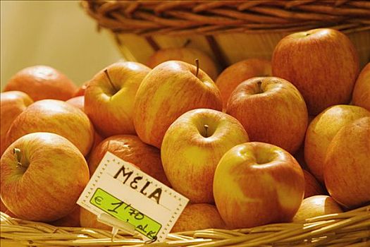 苹果,市场货摊,热那亚,利古里亚,意大利