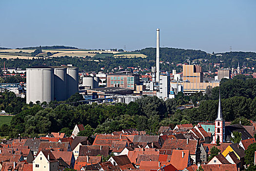 糖,工厂,正面,弗兰克尼亚,巴伐利亚,德国,欧洲