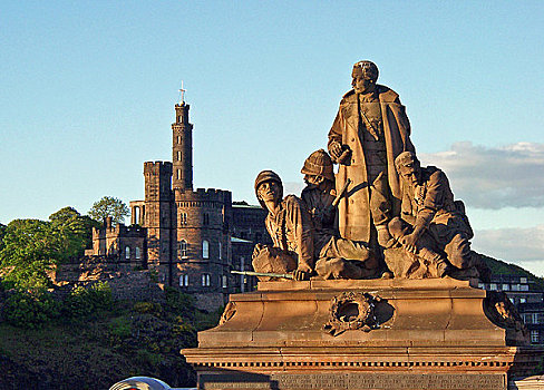 苏格兰,爱丁堡,军事,雕塑,山