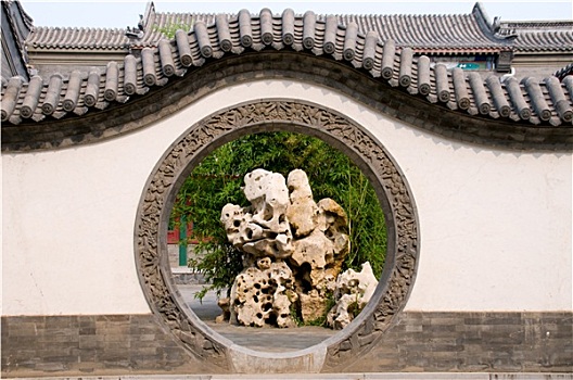 圆,入口,中式花园