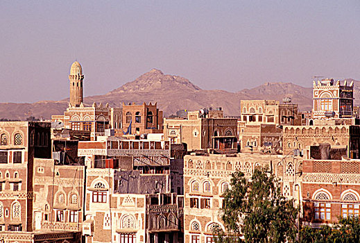 亚洲,中东,也门,老城,风景