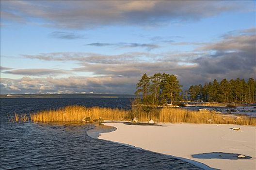 湖,国家公园,瑞典,斯堪的纳维亚,欧洲