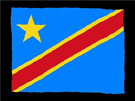旗帜,民主,共和国,刚果