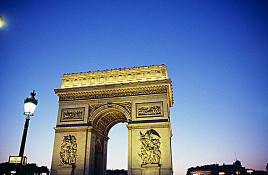 拱形,黄昏,巴黎