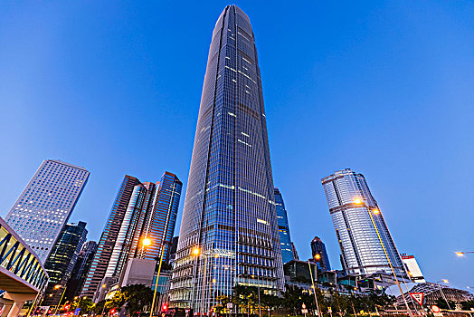 中国,香港,城市天际线,国际金融中心,建筑