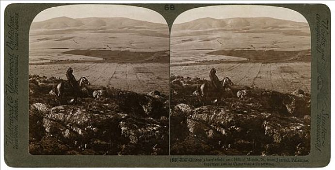 战场,山,北方,巴勒斯坦,19世纪,艺术家