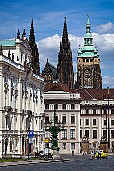 城堡广场,布拉格城堡,布拉格,捷克共和国