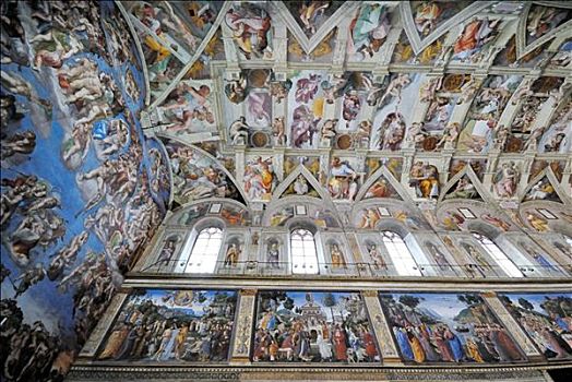 壁画,小教堂,罗马,意大利,仰视