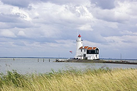 灯塔,半岛,北荷兰,荷兰