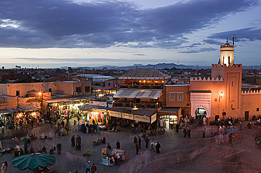 摩洛哥,玛拉喀什,晚间