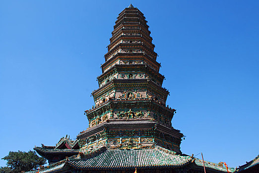 山西临汾,广胜寺,琉璃塔