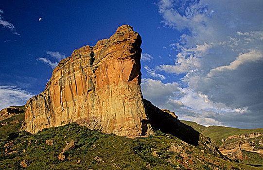 岩石断崖,金色,大门,国家,公园,南非