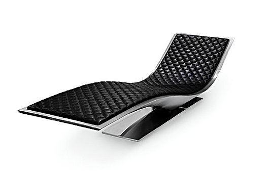 躺椅,光滑,黑色,皮革,不生锈,钢铁,未来,人体工程学,设计