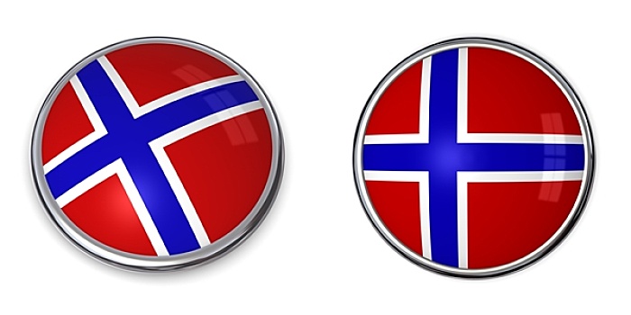 旗帜,扣,挪威
