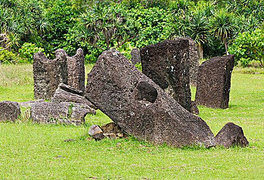 古老,石头,独块巨石,约会,背影,岛屿,帕劳