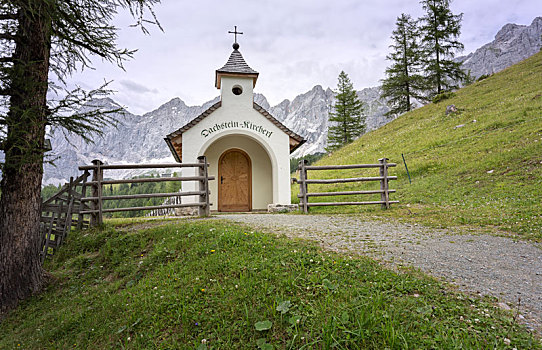 小,教堂,山,施蒂里亚,奥地利